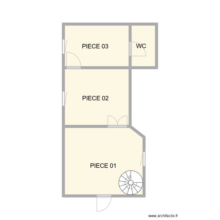 PLAN UZES RDC. Plan de 4 pièces et 21 m2