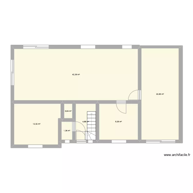 Sentelie. Plan de 7  et 94 m²