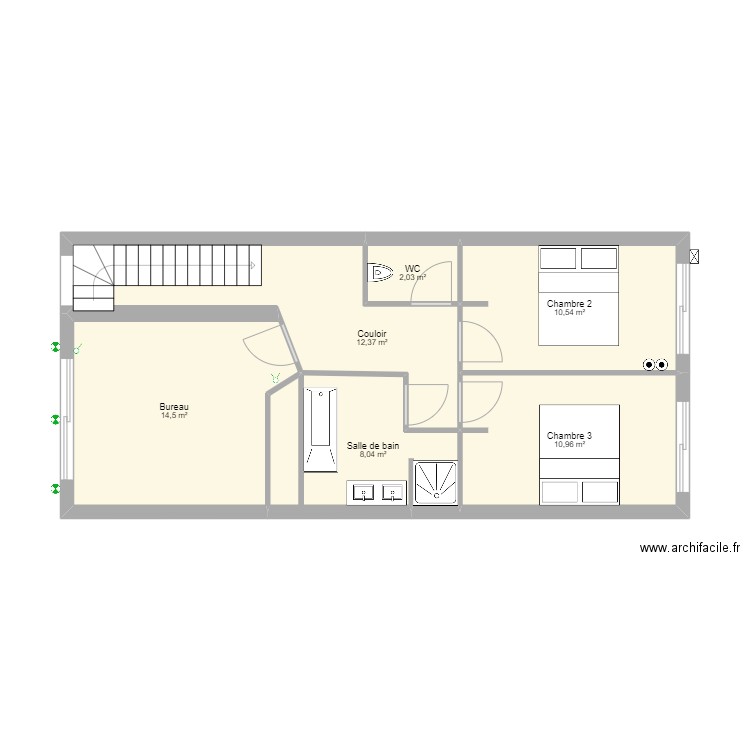 Villa 2 R+1 vide. Plan de 0 pièce et 0 m2