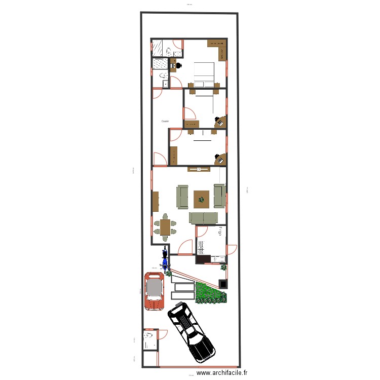 Plan kombe aménagement BAT A . Plan de 19 pièces et 311 m2