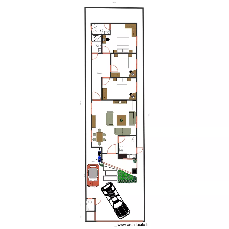 Plan kombe am&eacute;nagement BAT A . Plan de 