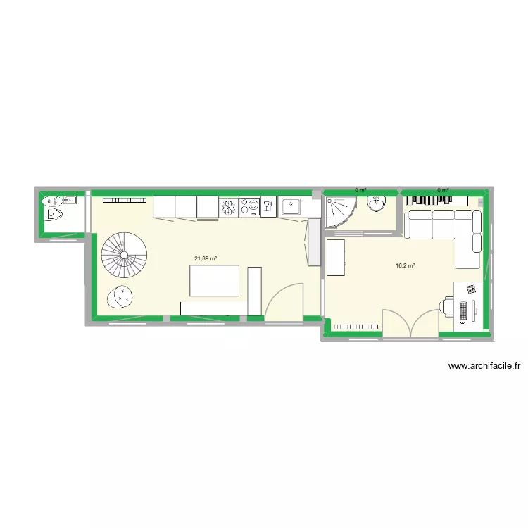 RDC 14. Plan de 4 et 38 m² RDC 14. Plan de 4 et 38 m²
