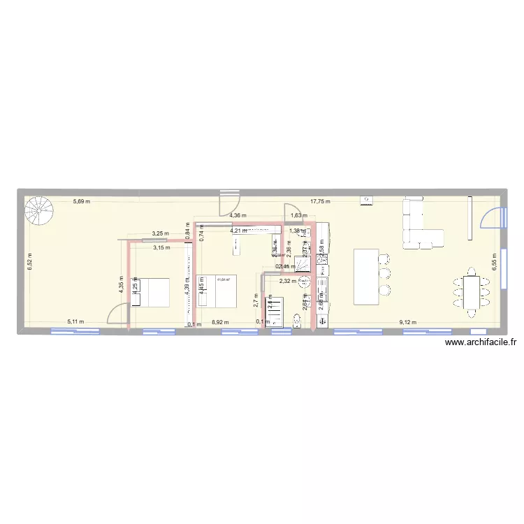 extension 3. Plan de 0 pièce et 0 m2