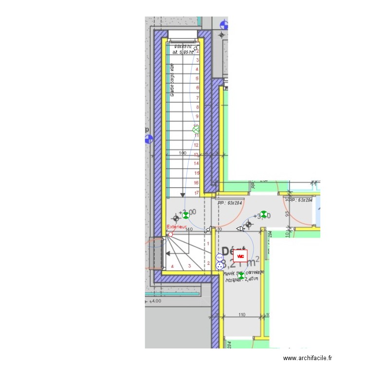 Hubert Patrick Escalier Dégagement. Plan de 0 pièce et 0 m2