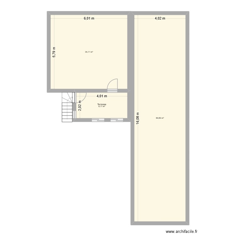 Couverture Terrasse-Plan de Masse. Plan de 3 pièces et 108 m2