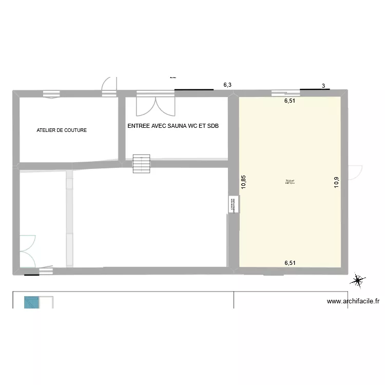 GRANGE BRUT ETAGE. Plan de GRANGE BRUT ETAGE. Plan de