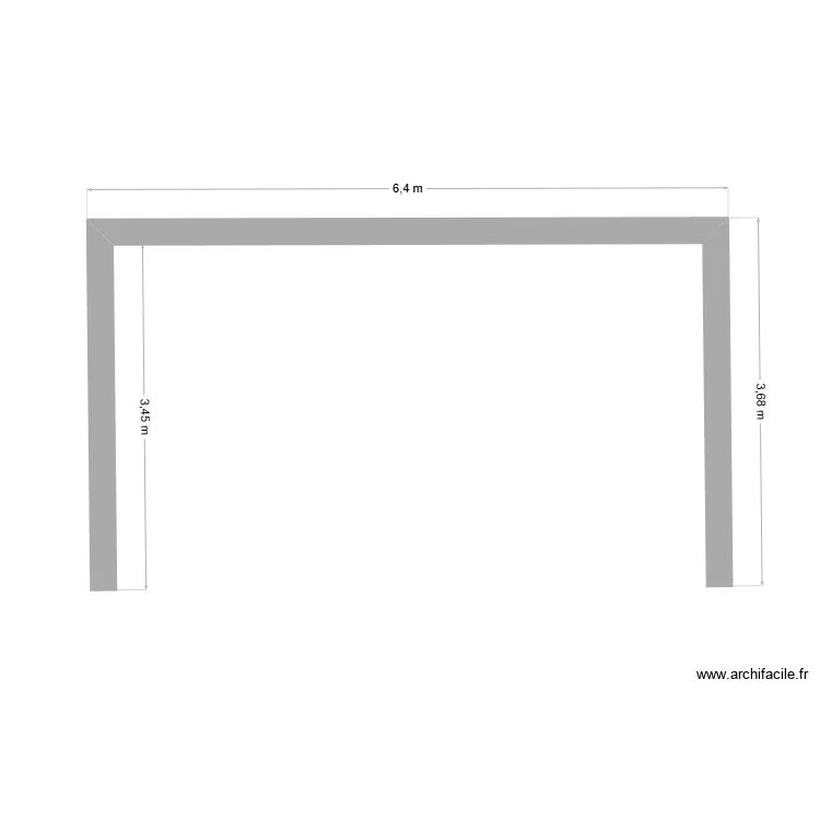 Chambre 1 &eacute;tage. Plan de 