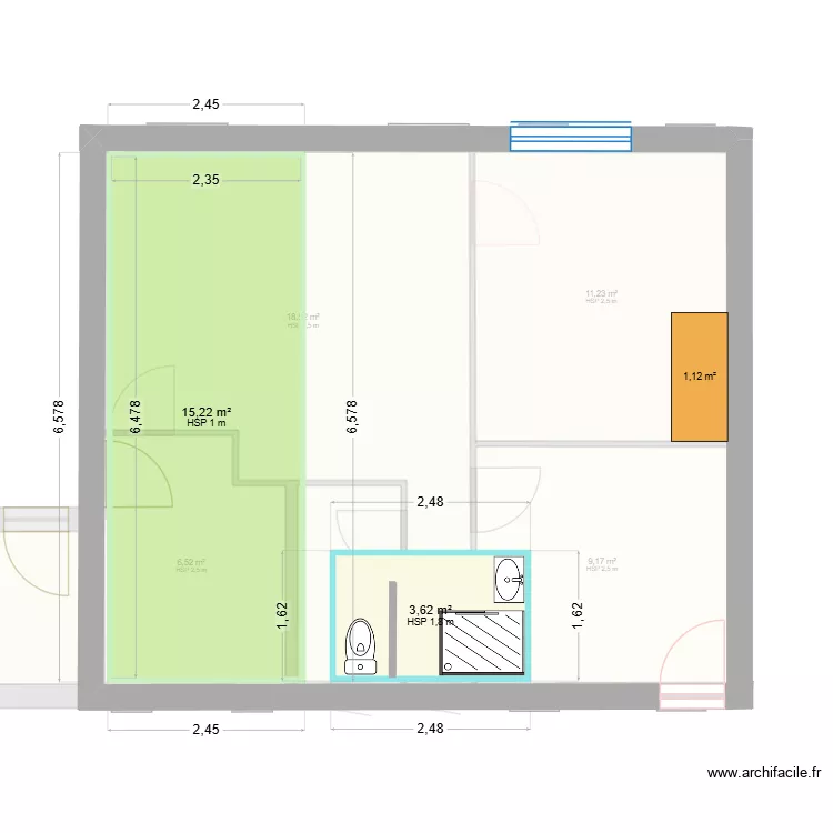 JOIE HOUSE FUTUR ETAGE 2 sans TOIT. Plan de 9  et 74 m²