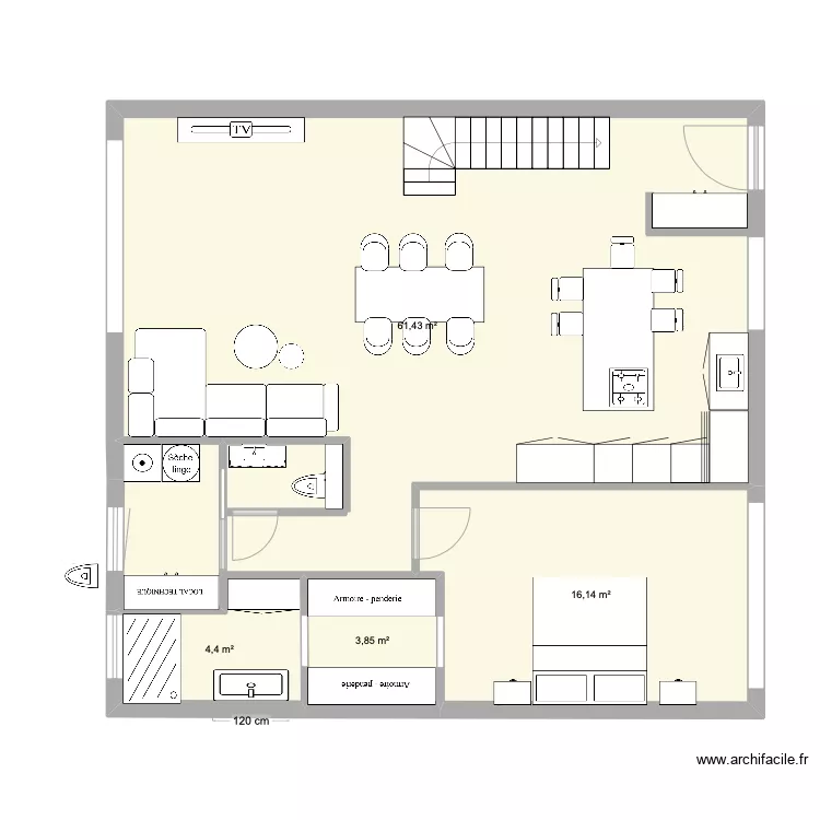 GRAND DUPLEX MODELE 2 bis . Plan de 