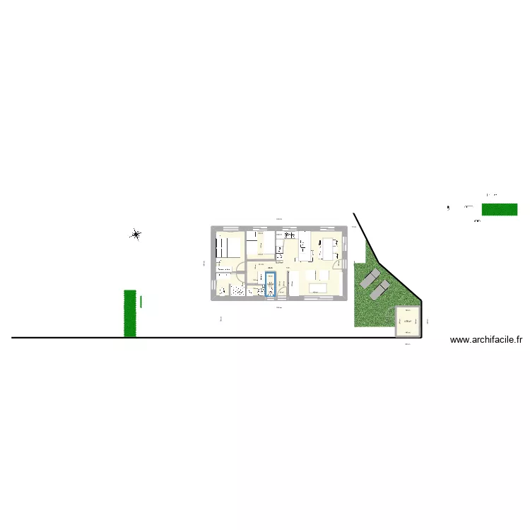 Plan Cancale bungalow avec &eacute;tage sur 6 m largeur 2. Plan de 