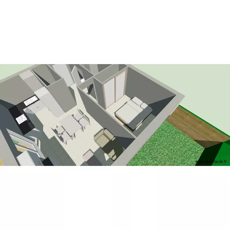 Appart D02 dupli 2. Plan de 1 Pièce et 47 m² Appart D02 dupli 2. Plan de 1 Pièce et 47 m²