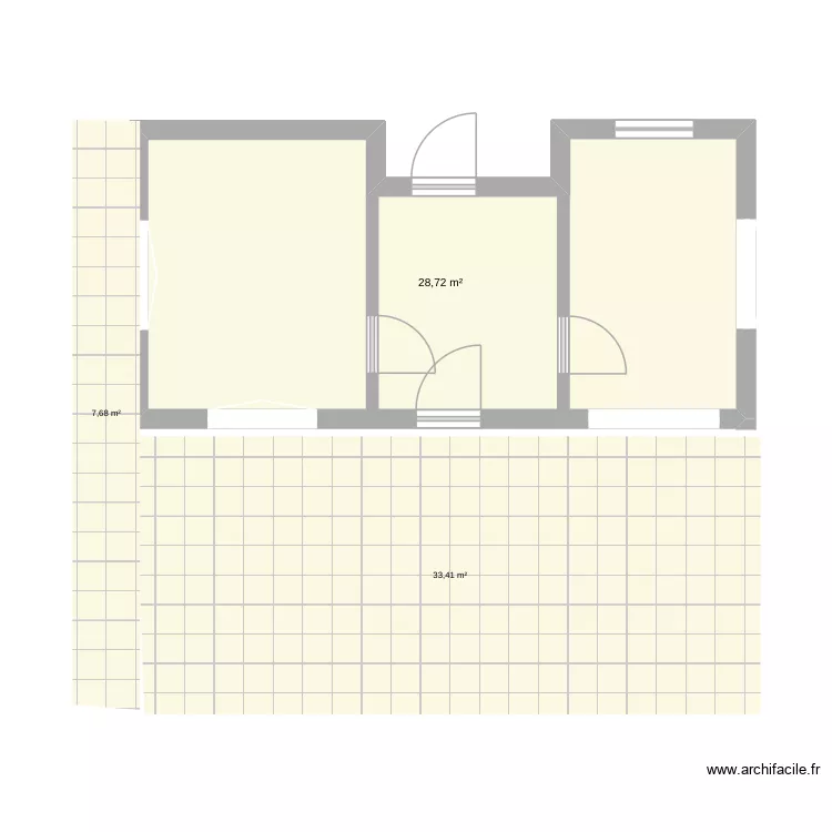extension maison SANCOURT. Plan de 1  et 29 m²
