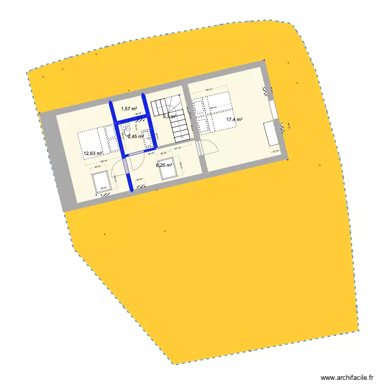 PRIEUX intérieur 1ER 1 bis eco. Plan de PRIEUX intérieur 1ER 1 bis eco. Plan de