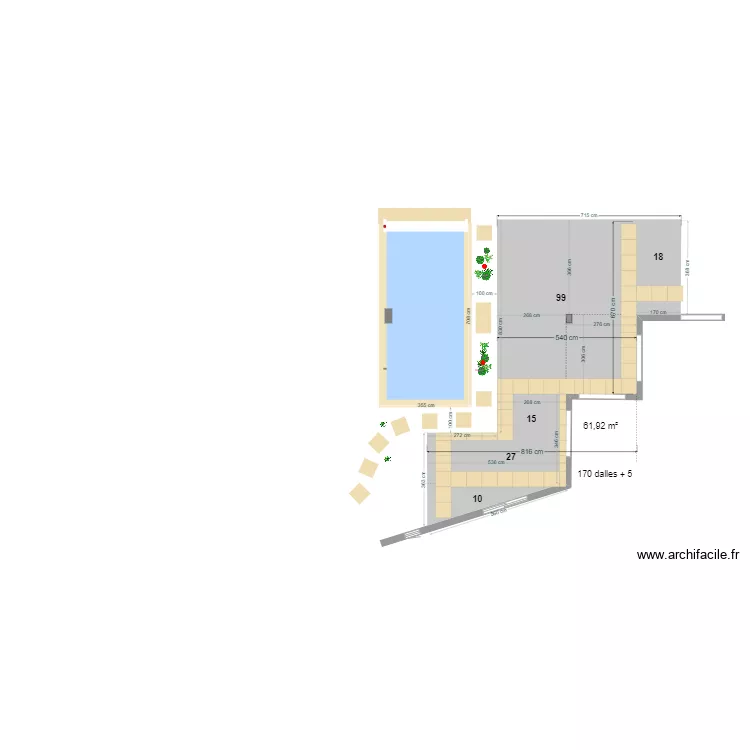 Dalle ext&eacute;rieure A. Plan de 