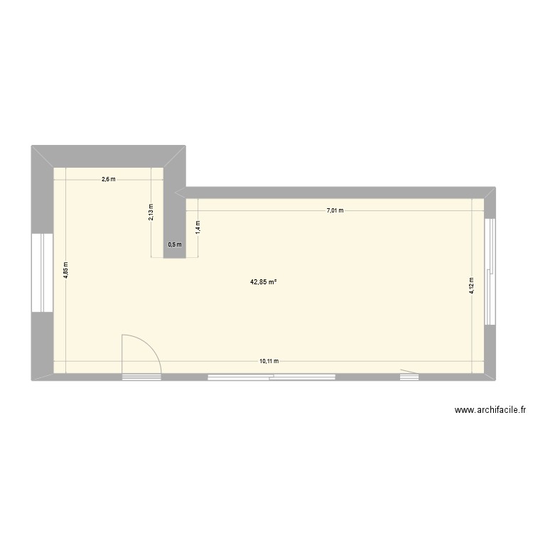 Salle à Manger 2. Plan de 1 pièce et 43 m2