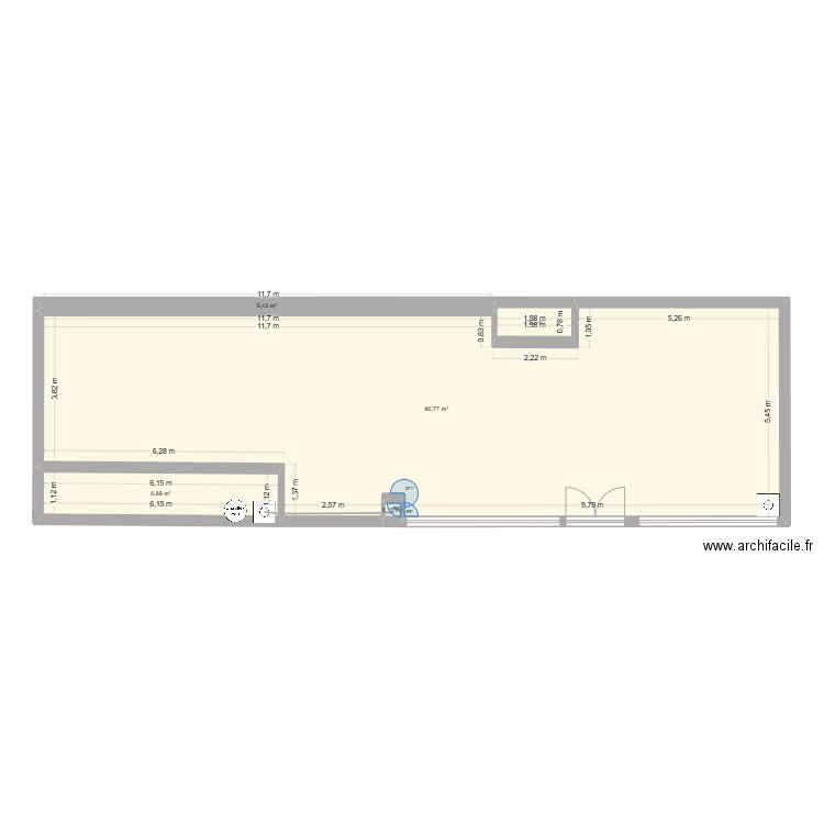 impasse de l'oie. Plan de 5 pièces et 100 m2