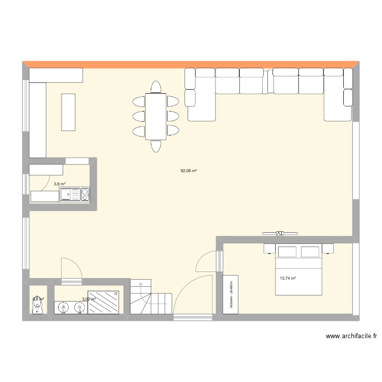Hicham. Plan de 5 pièces et 113 m2