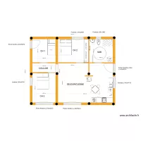  implantation pieux metal et poteaux &agrave; l int&eacute;rieur 50 m&sup2;