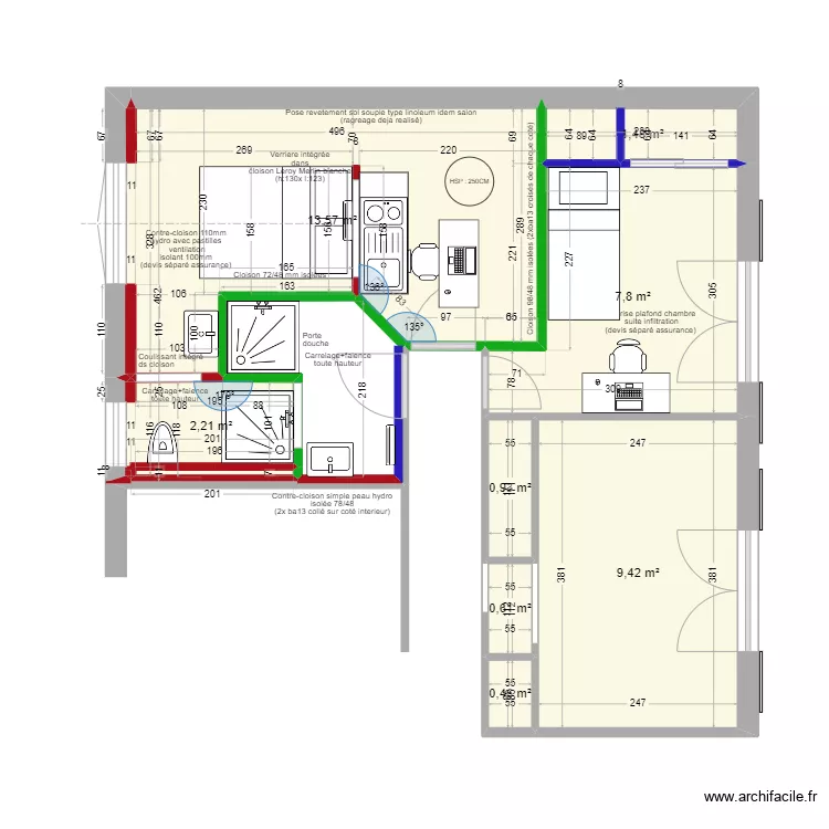 studio 02 projet. Plan de 