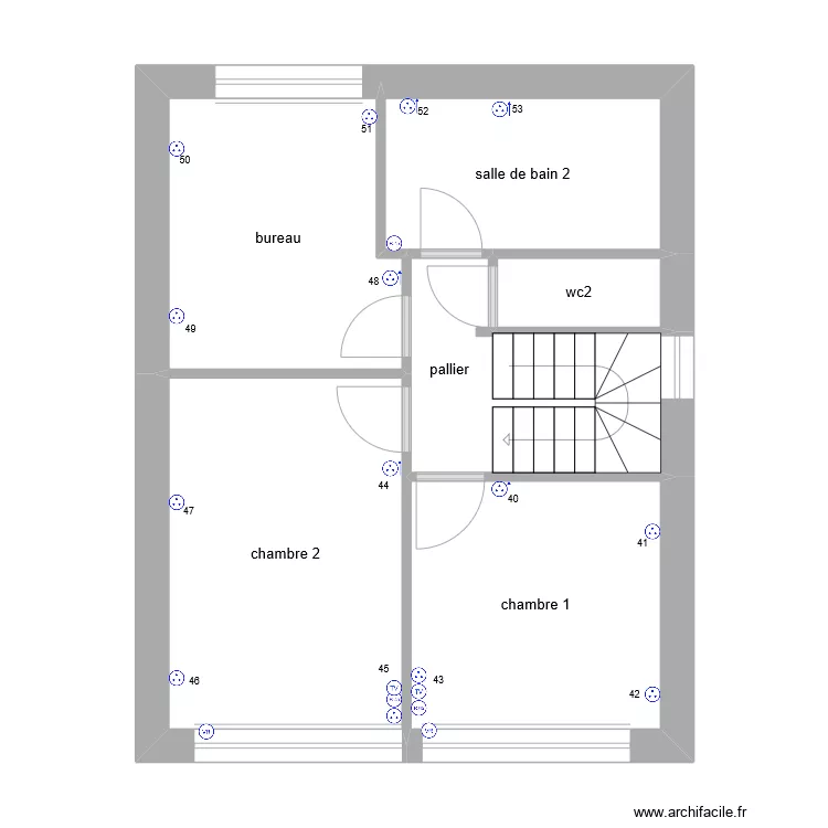 chalet zinc 1er etage. Plan de 