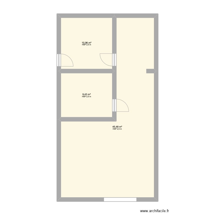 Miellerie des Eparres - Grange. Plan de 3 pièces et 66 m2