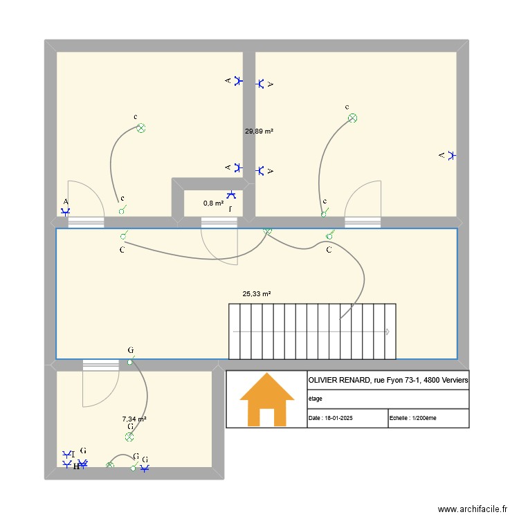 etage oli. Plan de 0 pièce et 0 m2