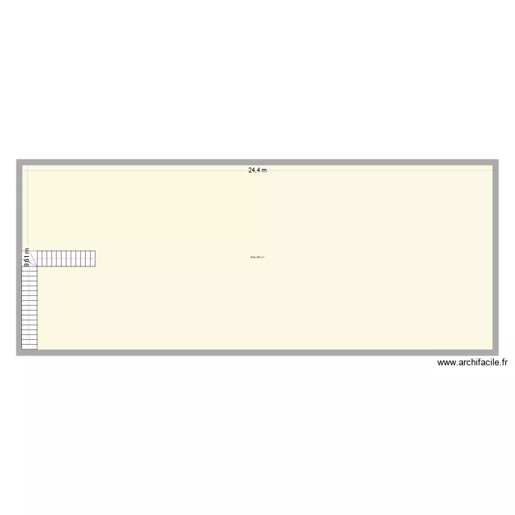 aire. Plan de 1  et 234 m²