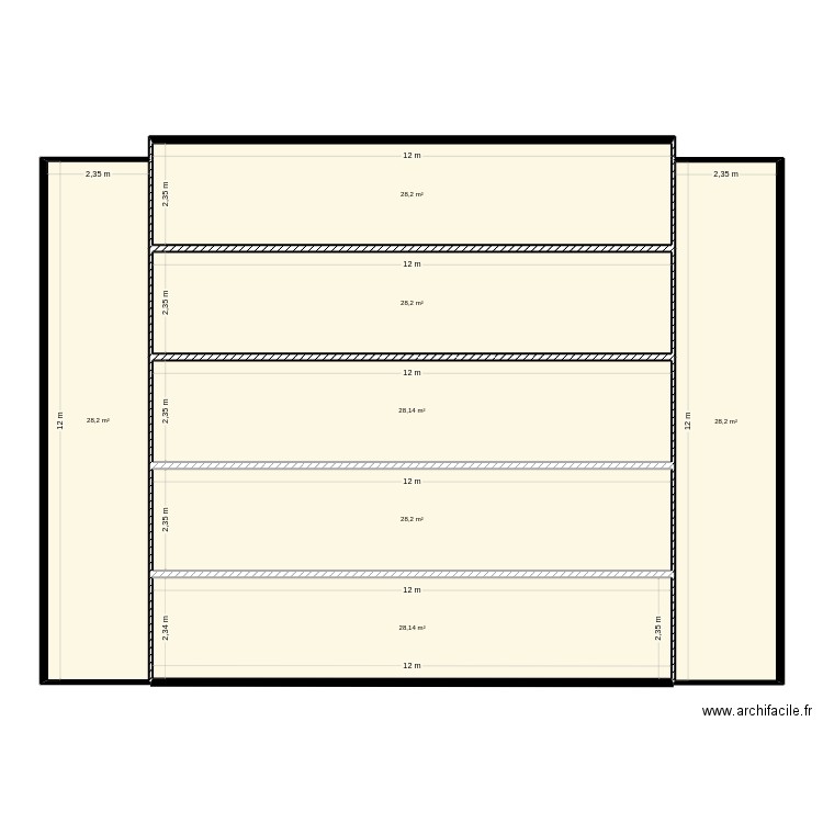maison container. Plan de 7 pièces et 197 m2