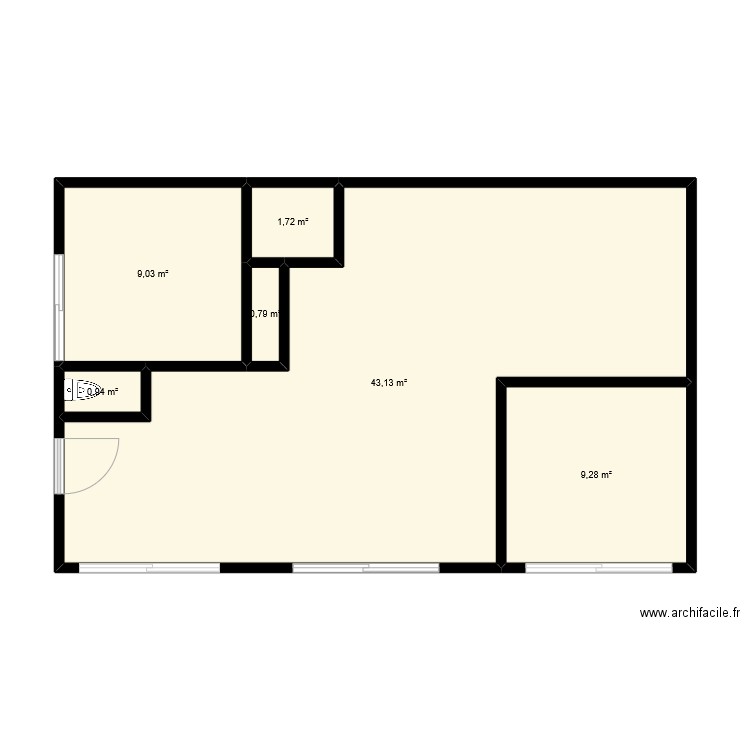 maison la voulte. Plan de 6 pièces et 65 m2