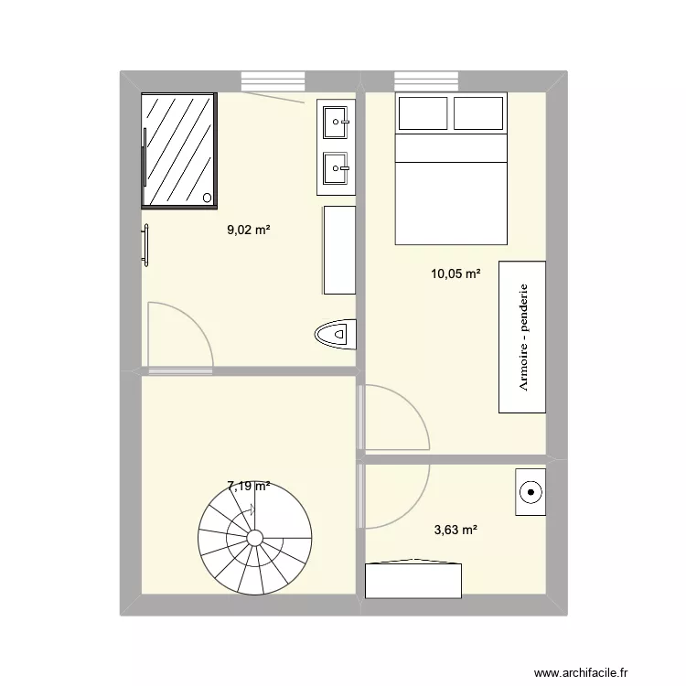1er etage melen. Plan de 4 et 30 m² 1er etage melen. Plan de 4 et 30 m²
