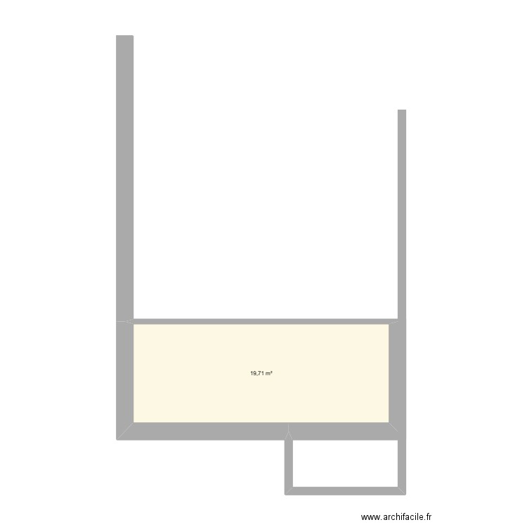 Future terrasse. Plan de 1 pièce et 20 m2