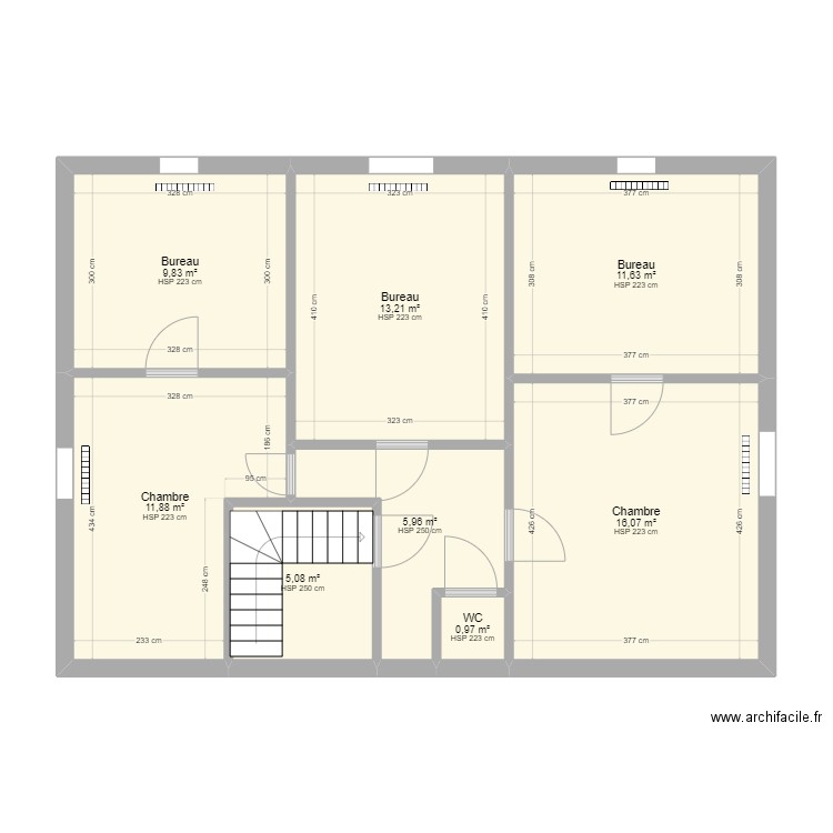 2eme étage  combasles. Plan de 0 pièce et 0 m2