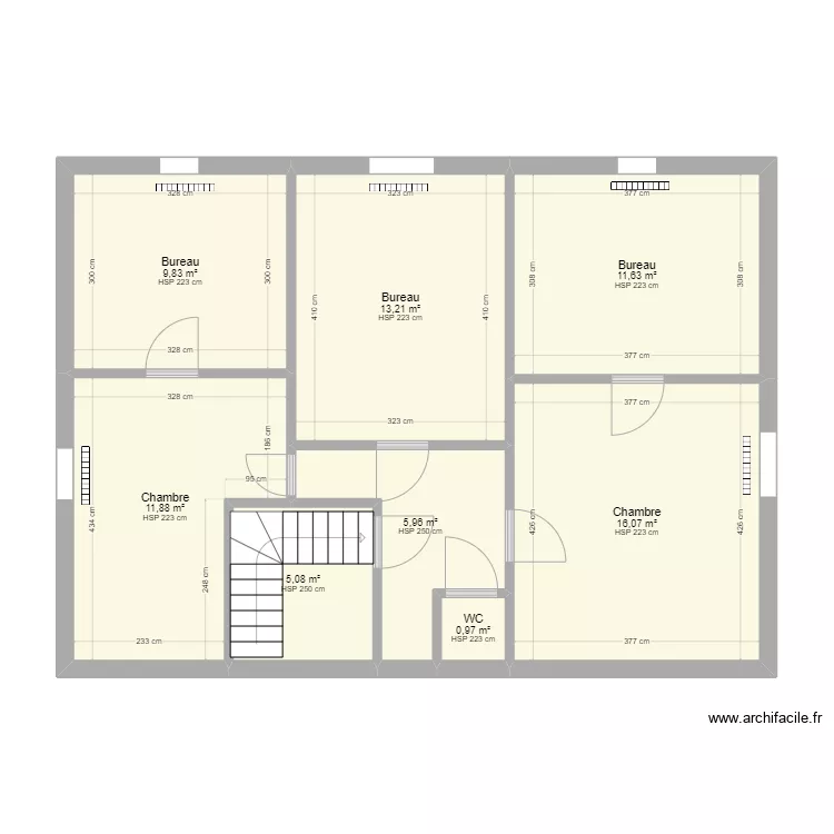 2eme &eacute;tage  combasles. Plan de 