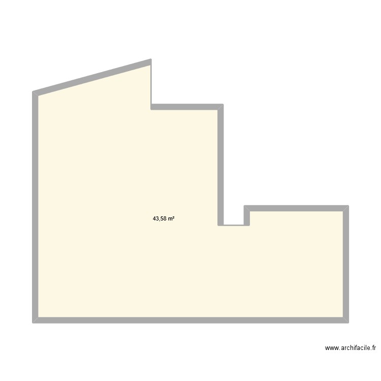 ESSAI Agrandisse. Plan de 1 pièce et 44 m2