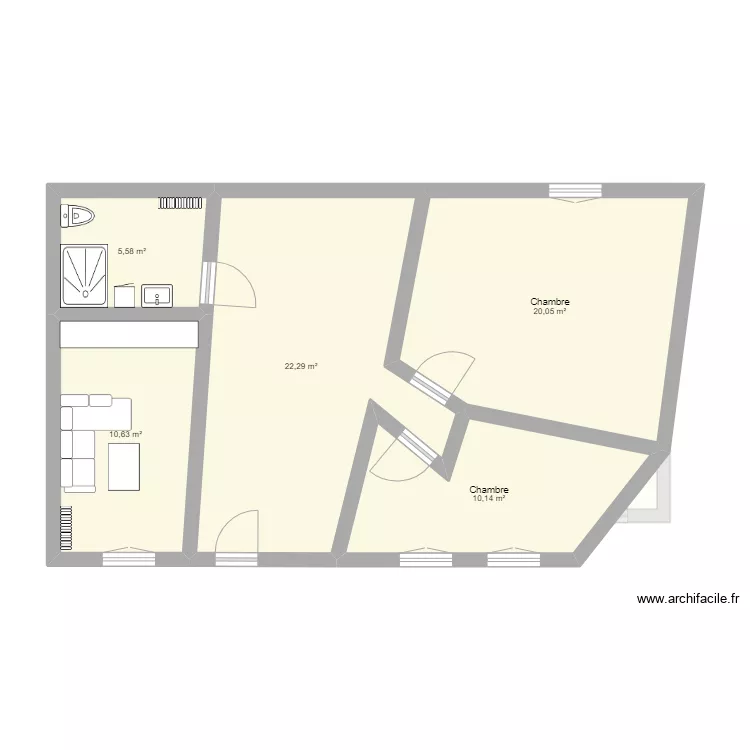 Maison Desertines plan def sans meubles. Plan de Maison Desertines plan def sans meubles. Plan de