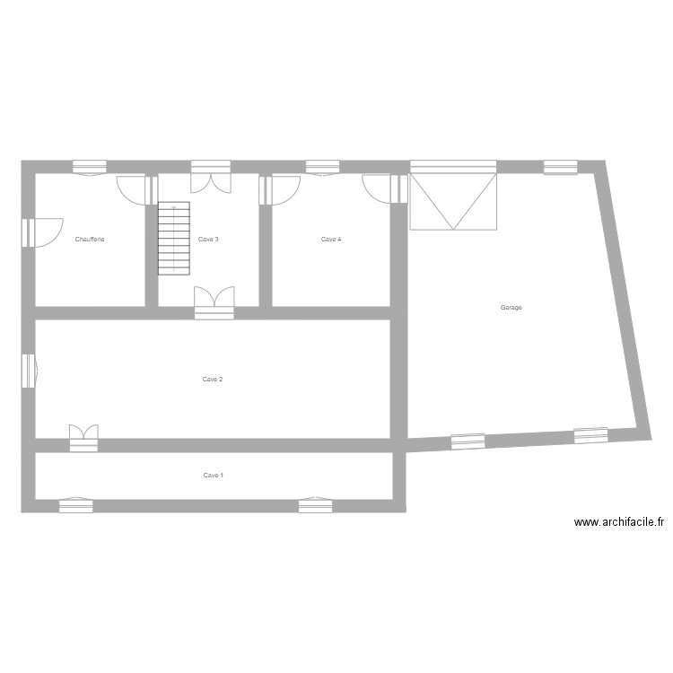 maison BALLIN R-1. Plan de 6 pièces et 196 m2