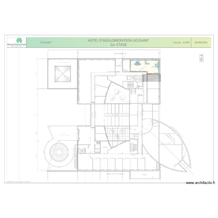 atelier amenagement Lieusaint. Plan de 1 pièce et 75 m2