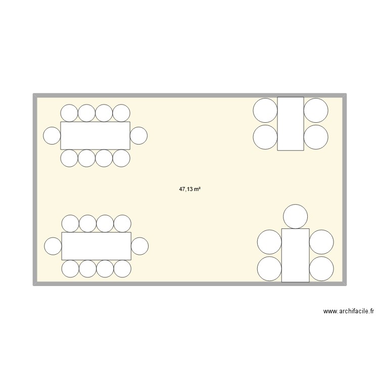 projet 1. Plan de 1 pièce et 47 m2