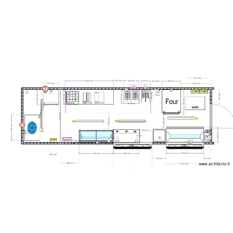camping leon. Plan de 2 pièces et 27 m2
