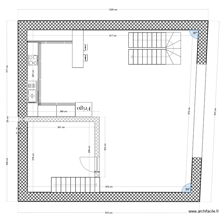 garage après. Plan de 0 pièce et 0 m2