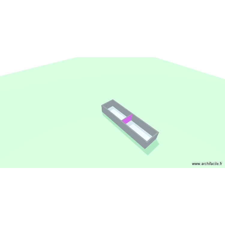 Fosse BA. Plan de 2 pièces et 63 m2