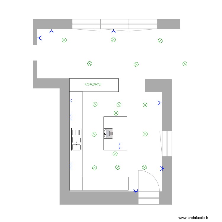 Ereffe  Rez cuisine Electricité. Plan de 0 pièce et 0 m2