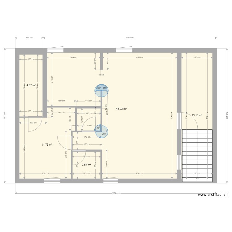 PLAN  ACTUEL etage. Plan de 0 pièce et 0 m2