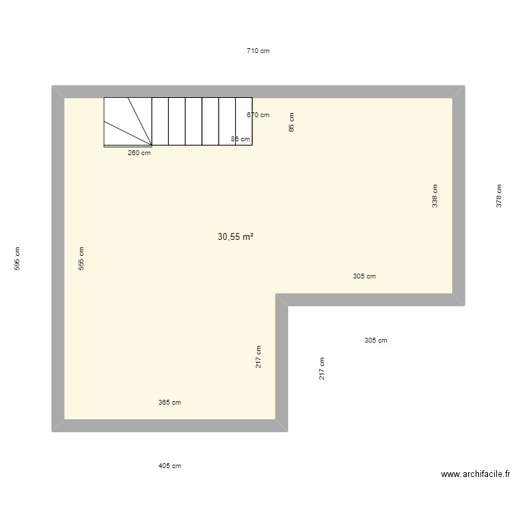 R+1 PLANCHER. Plan de 1 pièce et 31 m2