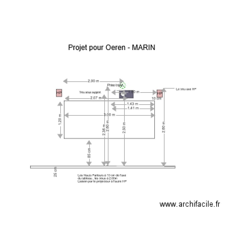 Installation OEREN3 Tableau 3m. Plan de 0 pièce et 0 m2