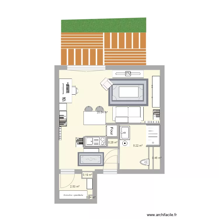 Appart Bagneux agancement. Plan de 