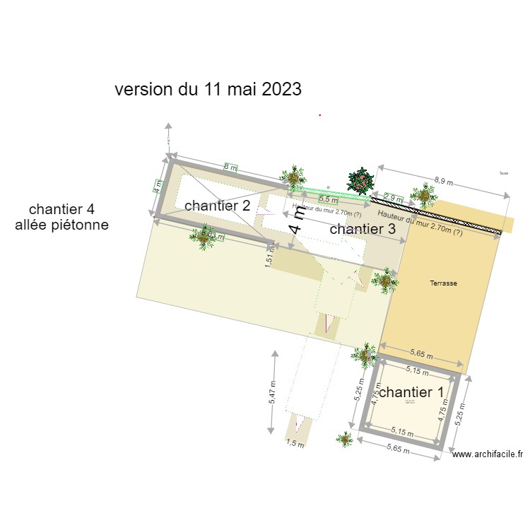 tvx dehedin - terrassement - version  20230327. Plan de 1 pièce et 24 m2