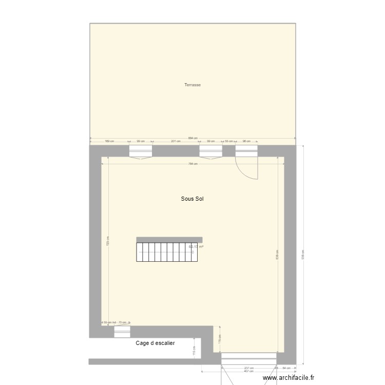 Rez de chaussée  avant  valide . Plan de 0 pièce et 0 m2