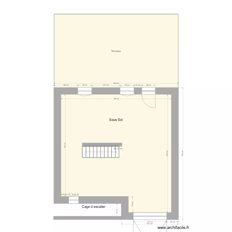 Rez de chauss&eacute;e  avant  valide . Plan de 