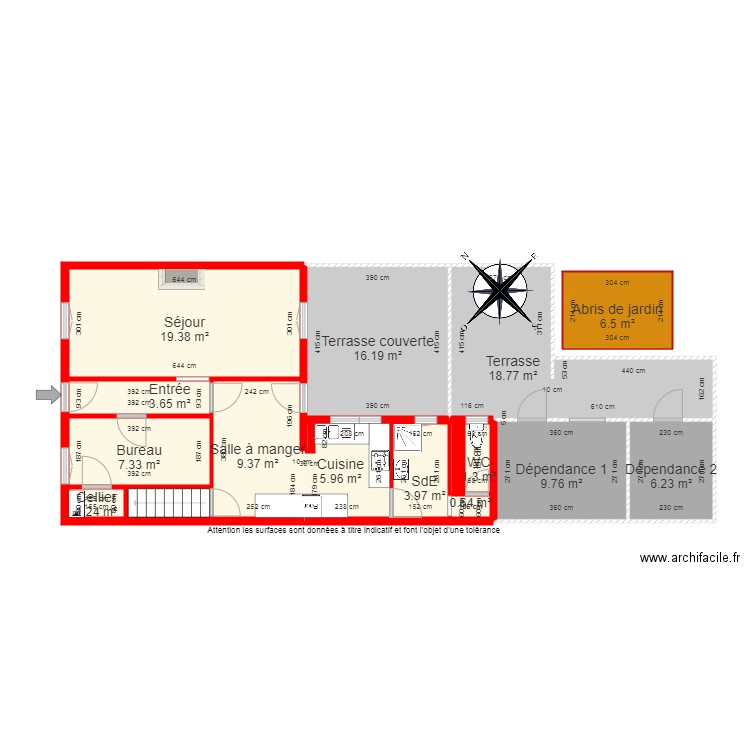 BI 6024 RDC côté. Plan de 0 pièce et 0 m2